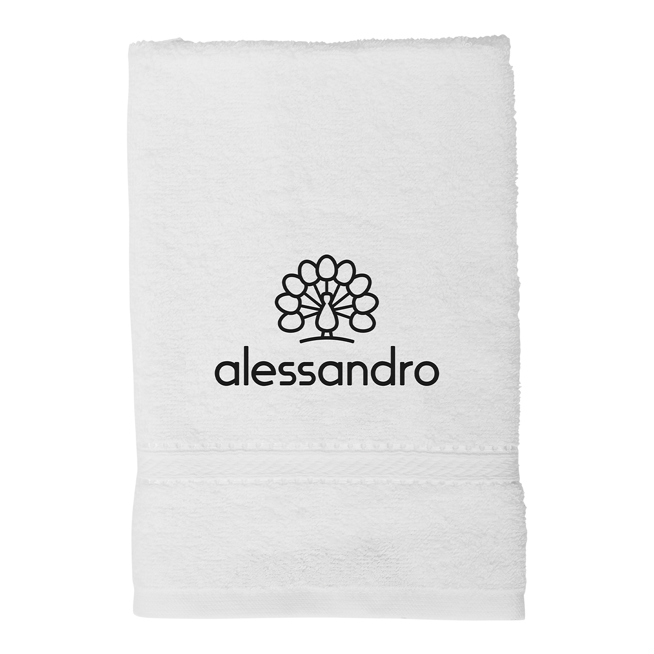 Handdoek met alessandro -logo medium 50x100cm