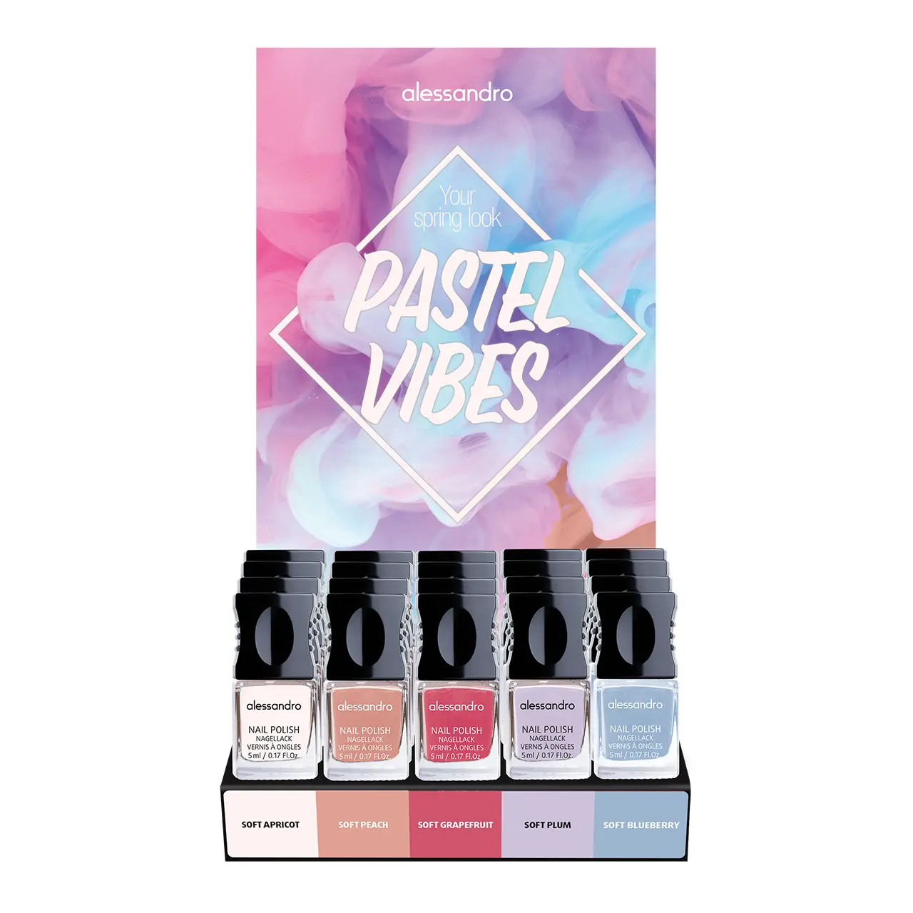 Nagellack Look Display Pastel Vibes