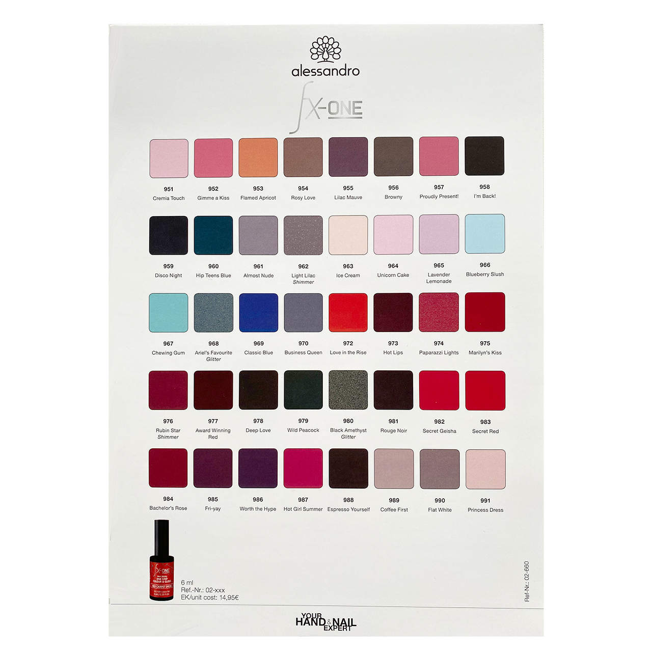 Carte de couleurs FX-ONE Colour & Gloss