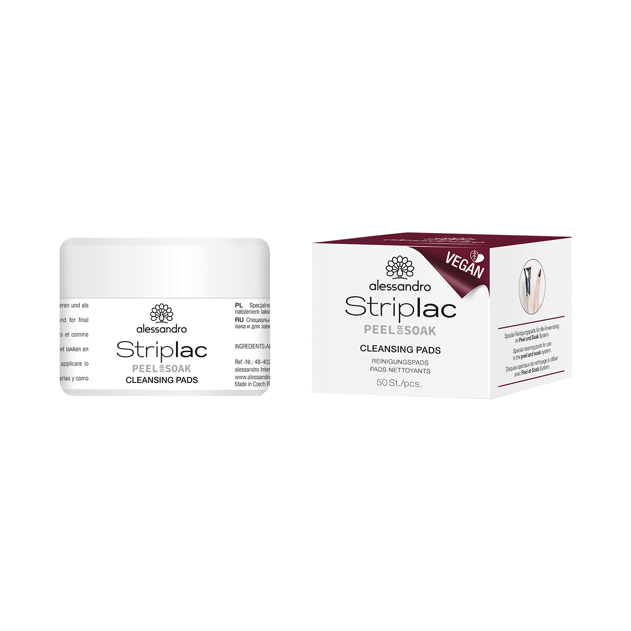 Tampons de nettoyage Striplac Peel or Soak - Cleansing Pads