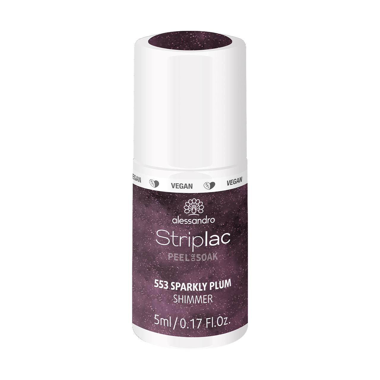 Striplac Peel or Soak Sparkly Plum