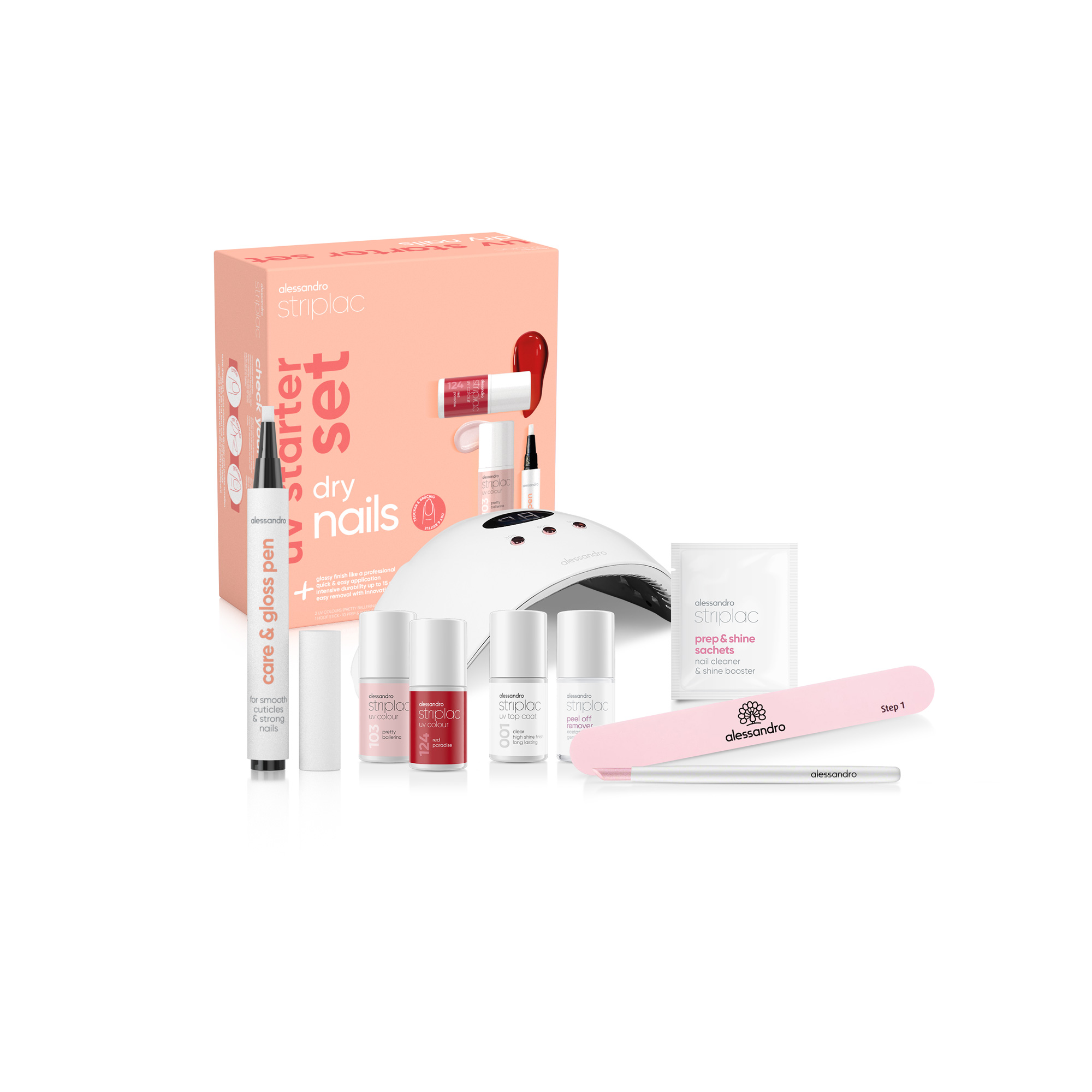 Striplac Uv Starter Set Dry Nails - 2 Colours