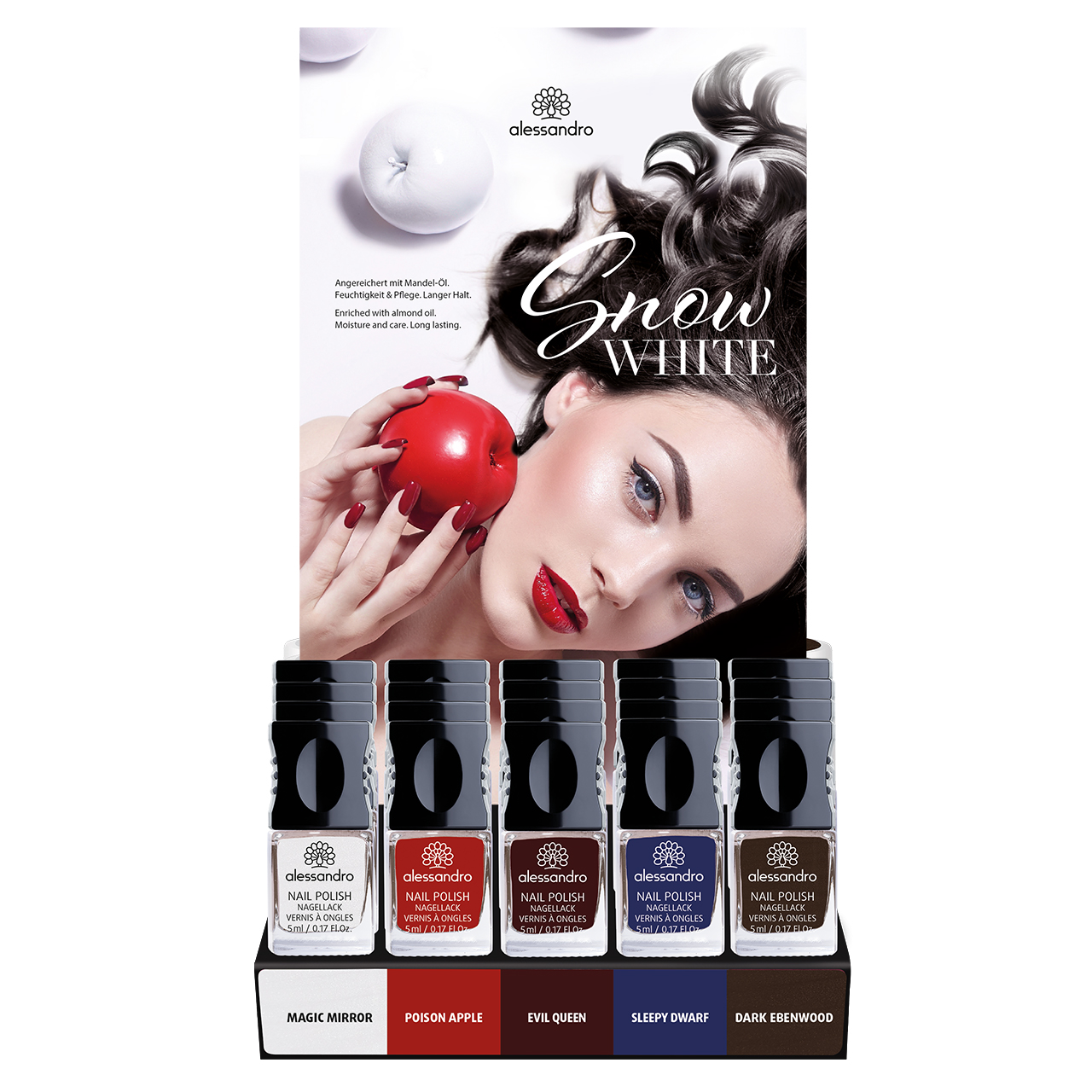 Nagellack Display Snow White