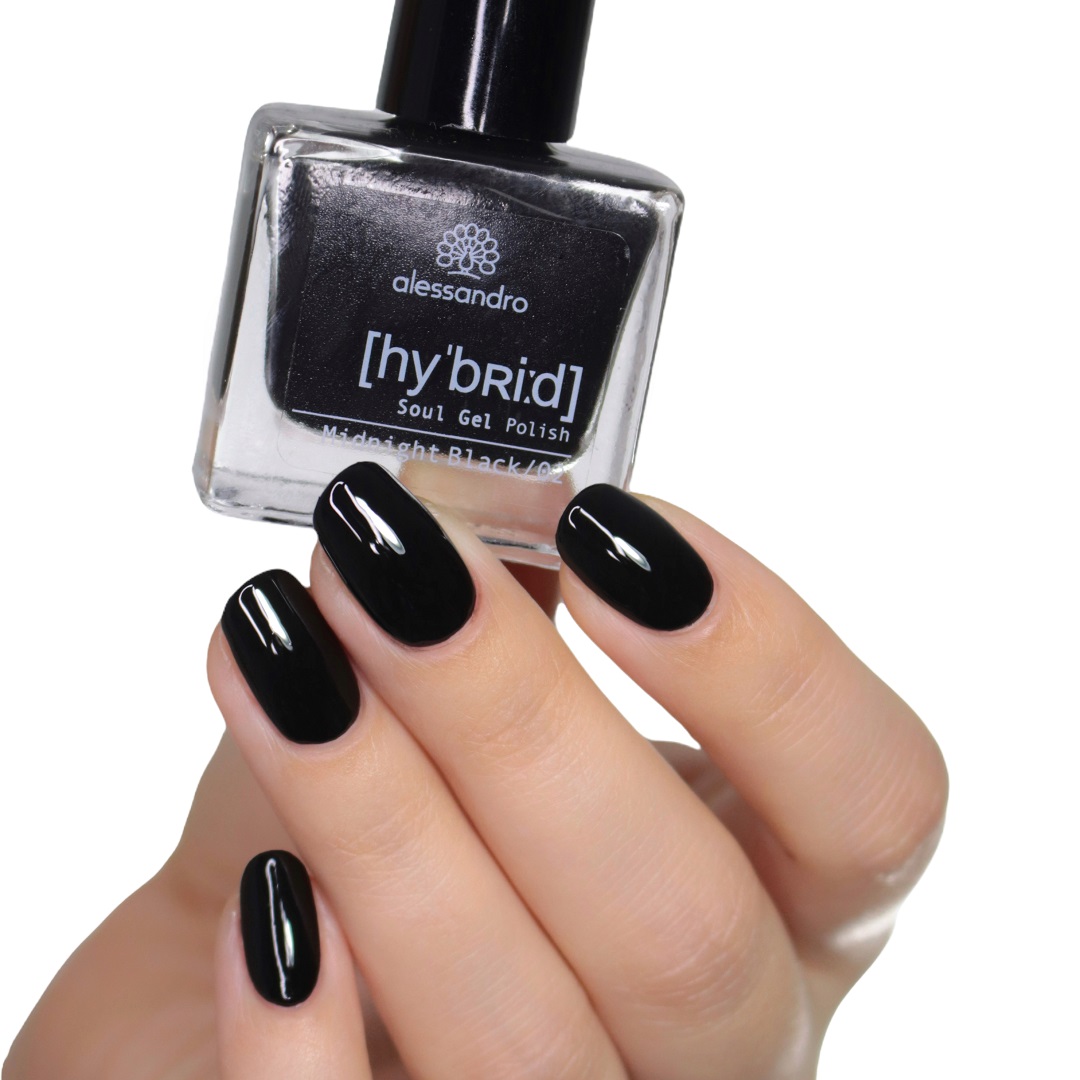 alessandro Hybrid Soul Gel Polish Midnight Black | 28-120