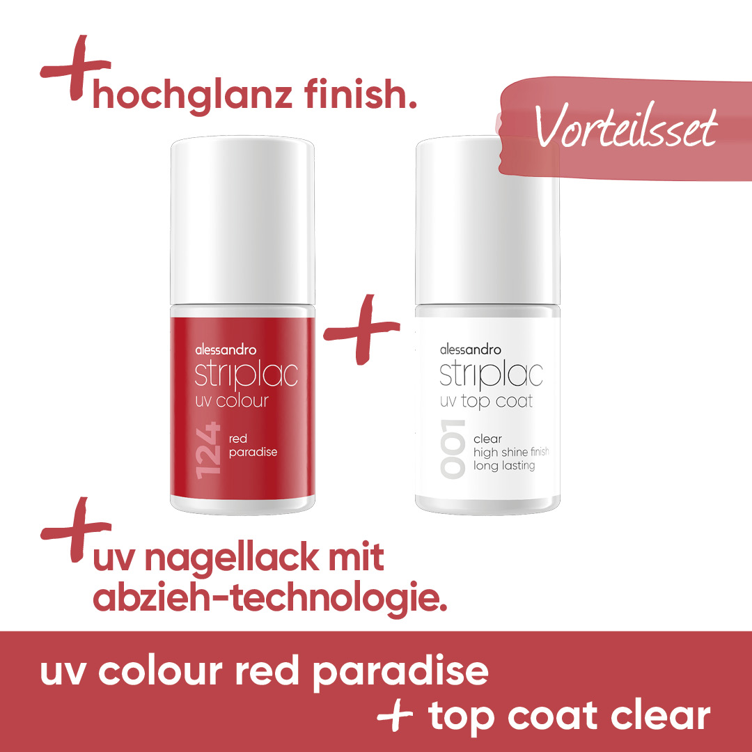Striplac Red Paradise & Top Coat Bundle Striplac Red Paradise & Top Coat Bundle