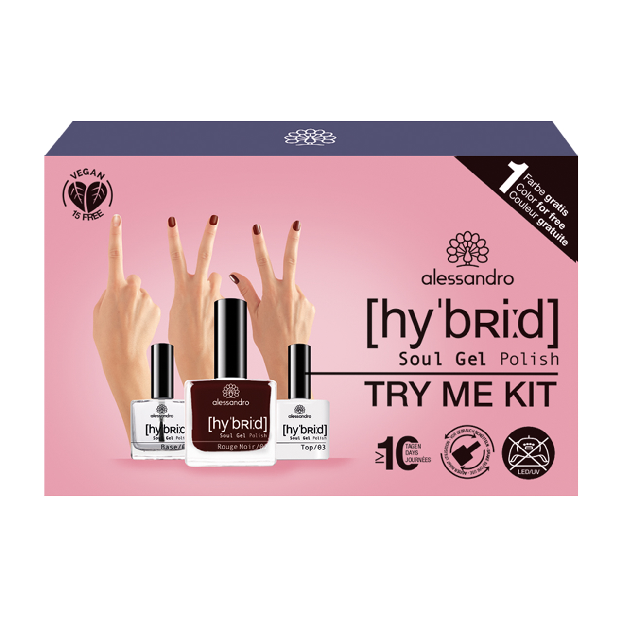 Hybrid Soul Gel Polish Try Me Set Rouge Noir