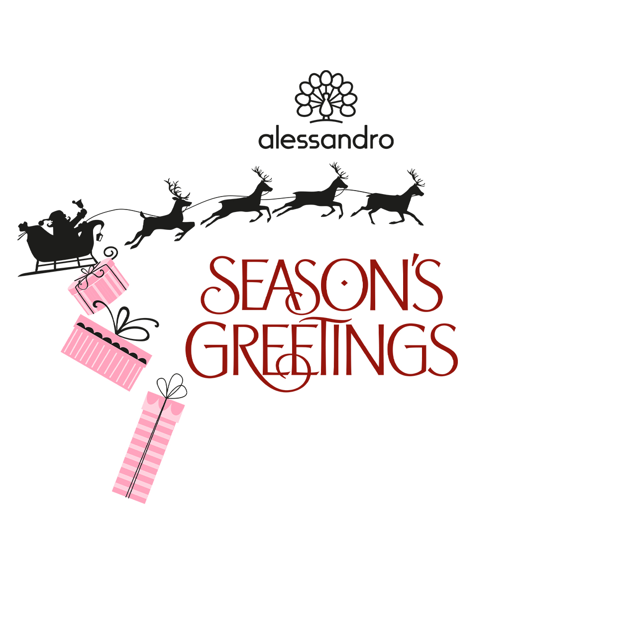 AUTOCOLLANT DE VITRINE SEASONS GREETINGS