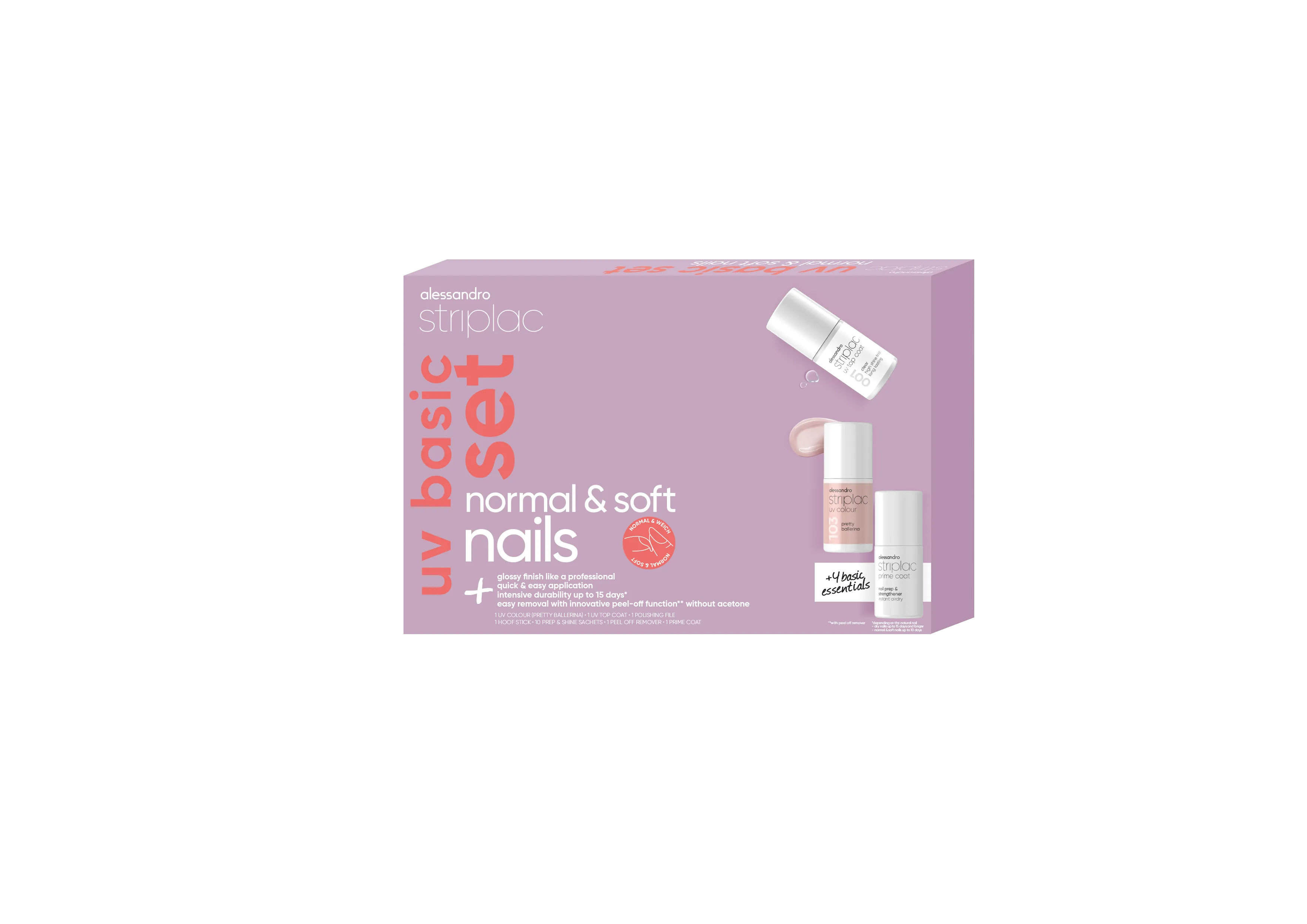 Striplac Uv Basic Set + Colour Normal & Soft Nails